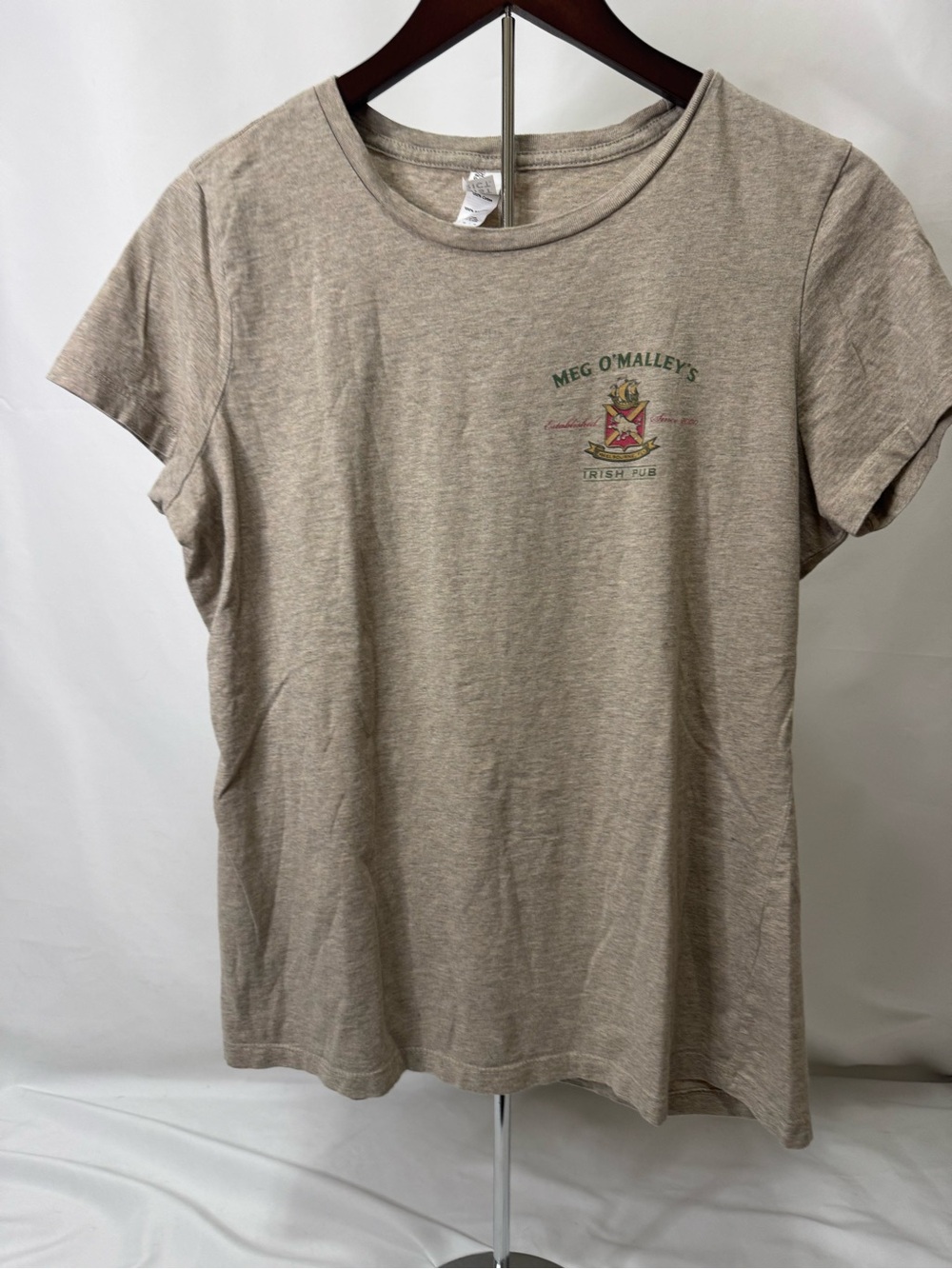 Perfect Moment Tan Heather Short-Sleeve Tee with Small Crest woman’s large
